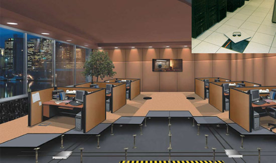 Raised Access Flooring, Office Flooring Solutions, Batavia, Geneva, Aurora, St Charles, Elgin, West Chicago, Naperville, IL